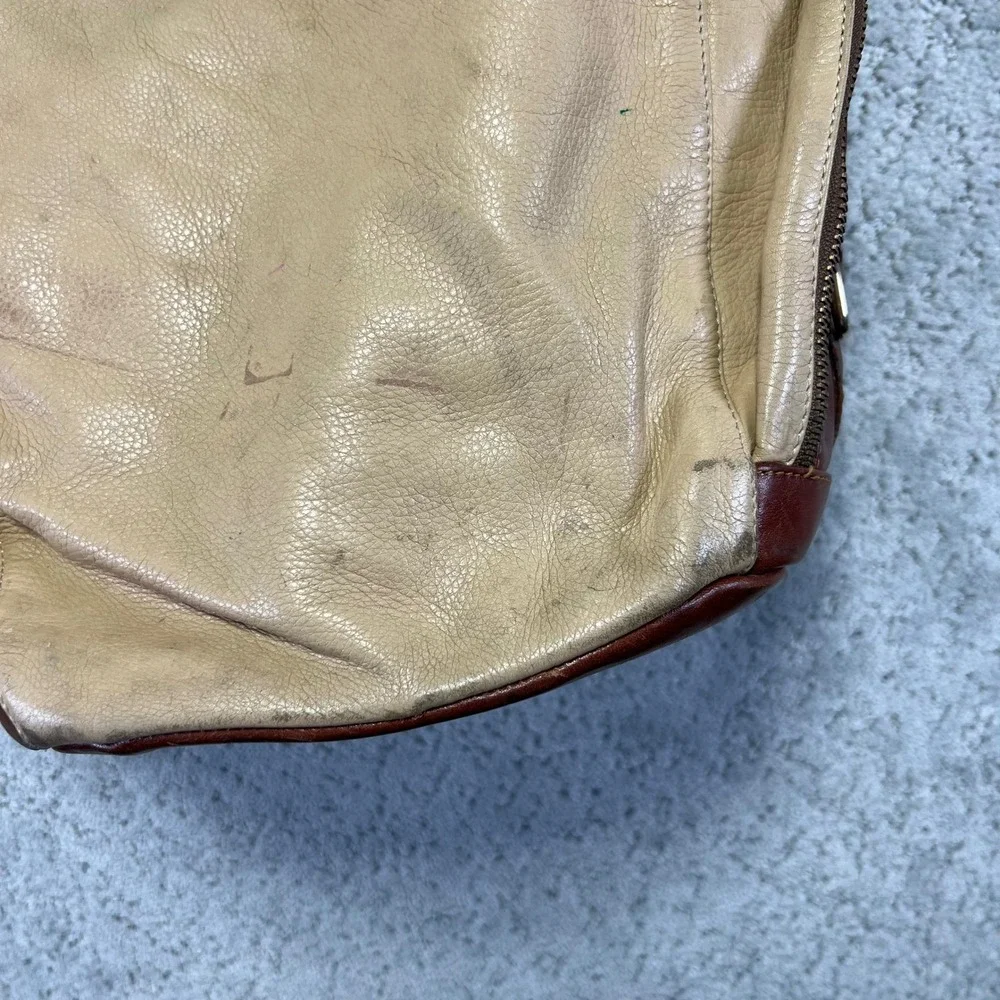 VINTAGE Marino Orlandi Bag Italian Geniune Leather Tan‎ Brown Crossbody Shoulder